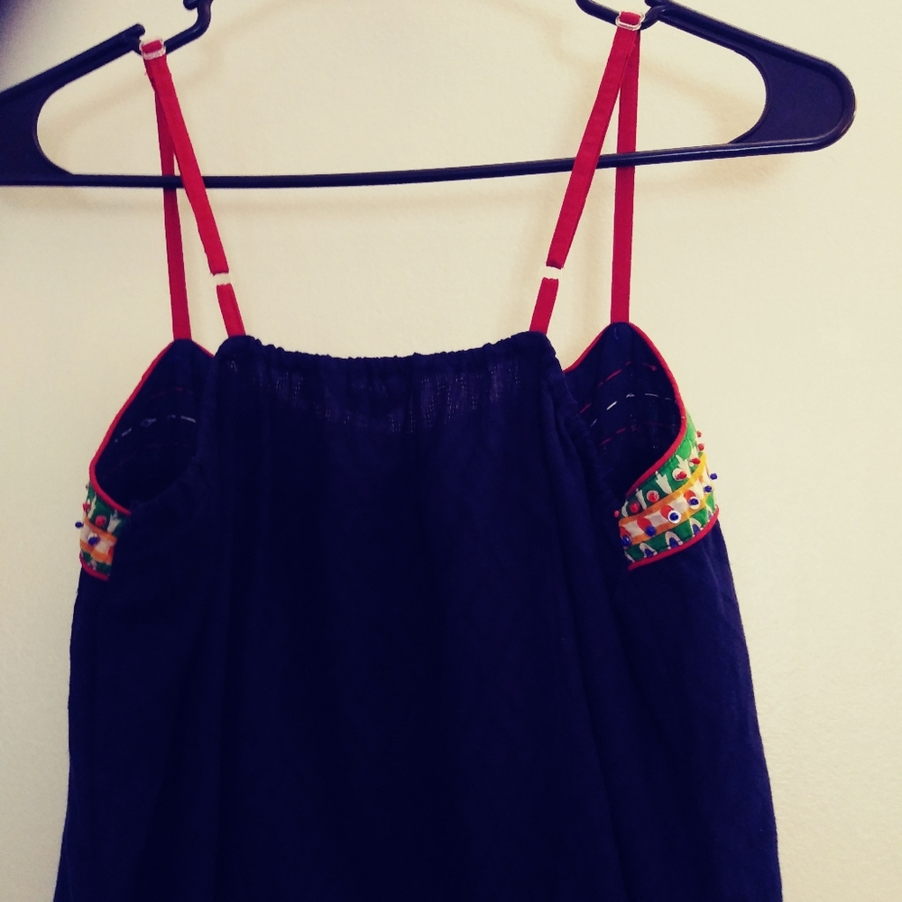 Nice Navy Blue Dress with Gorgeous Detail, Size M - Picture 6 of 9